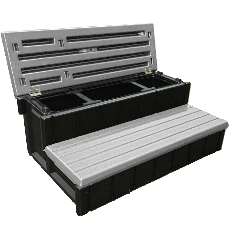 Leisure Accents Spa Storage Step - Grey